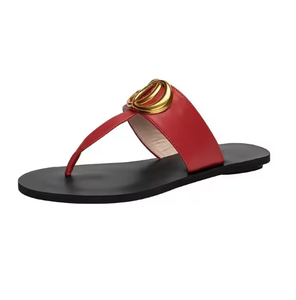 Set di Ciabatte e <span class=keywords><strong>Sandali</strong></span> da <span class=keywords><strong>Donna</strong></span> di Lusso Personalizzati con Logo G, Comodi in <span class=keywords><strong>Pelle</strong></span> PU, con Borsa e Infradito - Product Image 5