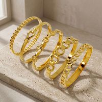 2026ZP Brazalete de Acero Inoxidable Chapado en Oro de 18K, Diseño Cubano Impermeable, Venta al por Mayor de Joyería