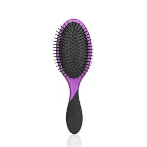 Новинка 2023, модная эластичная овальная щетка для волос Ningbo Belair с резиновой ручкой