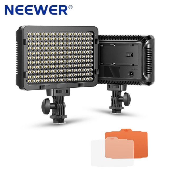 NEEWER Dimmable 176 LED Video Light 5600K on Camera Light Panel for Canon Nikon Pentax Sony for Photography