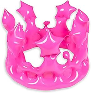 มงกุฎเป่าลมทำจากพีวีซีสีชมพูอุปกรณ์ตกแต่งงานปาร์ตี้และเครื่องแต่งกายสำหรับฉลองวันเกิด - Product Image 6