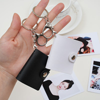 Nouveau porte-photo miniature créatif coloré de 2 pouces, boucle de homard, couple, porte-photo portable, porte-clés en cuir PU, PVC, souvenir