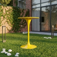 Table de bar ronde en métal durable de style classique moderne pour la restauration en plein air