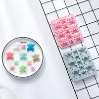 Moules à gâteau en silicone à motifs de grenouilles variés, de qualité alimentaire, réutilisables, mignons, en silicone magnétique pour chocolat, bonbons et glaçons DIY