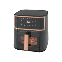 Hete Aanbieding 9L Vierkante Airfryer Oven Zonder Olie en Minder Vet Oververhitting Bescherming Anti-aanbaklaag Digitaal Venster Feestelijke Airfryer
