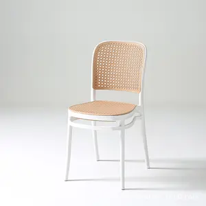 Silla de café de diseño moderno, taburetes de café de plástico para exteriores, gran oferta