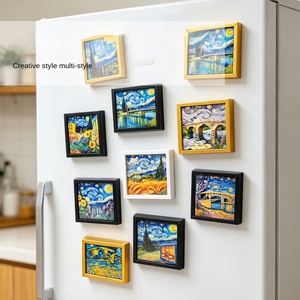 Magnets de réfrigérateur de style européen avec des chefs-<span class=keywords><strong>d</strong></span>'œuvre mondialement connus de <span class=keywords><strong>Van</strong></span> <span class=keywords><strong>Gogh</strong></span>, <span class=keywords><strong>d</strong></span>écoration créative pour la maison, souvenirs de voyage magnétiques - Product Image 4