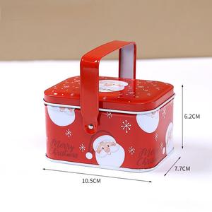 Decorazioni per feste di natale caramelle cioccolato snack regalo latta Set comodo scatola di latta per biscotti manico Sandwich pane lecca latte - Product Image 6