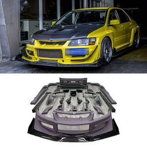 ชุดแต่งรอบคัน Mitsubishi LANCER EVO 7 8 9 รุ่น VS Style กันชนหน้า/หลัง สเกิร์ตข้าง สปอยเลอร์ ฝากระโปรง แบบติดตั้งเอง - Product Image 1