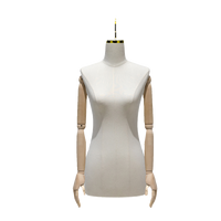 Mannequin de présentation femme demi-corps à hauteur réglable, buste en fibre de verre sans tête Robben T-3