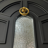 Puerta de Entrada Arqueada Negra - Duradera, Hermosa, Estilo Francés