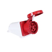 Prise industrielle murale IP67 5 broches 380V 125A, prise et fiche étanches pour alimentation marine