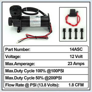 Luchtvering Compressor Pomp Dc <span class=keywords><strong>12V</strong></span> Maxpower 200 Psi Outlet 1/4NPT - Product Image 5