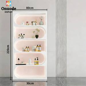 Perfume Shop LED <b>Display</b> Stand <b>Wall</b> <b>Cabinet</b> Makeup Store Decor Shelves Skincare Items Cosmetic Showcase Beauty Shop Furniture - Product Image 4