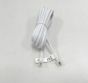 Câble de téléphone plat 6P4C <span class=keywords><strong>RJ11</strong></span> ligne de cordon <span class=keywords><strong>5M</strong></span> 4 core 28AWG avec conducteur BC - Product Image 1