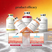 Ampoules - Sérum Visage Apaisant Post-Procédure - Blanchissant - Avec Acide Hyaluronique, Niacinamide, Vitamine C - Pour Hydrater et Éclaircir