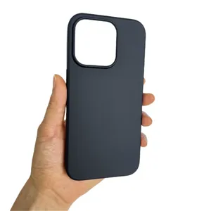 Coque vierge en TPU souple noir mat de haute qualité utilisée pour le cuir complet personnalisé pour iPhone 15 14 13 12 Pro max coque de téléphone portable