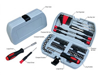 Ensemble d'outils de tournevis multifonction portable, kit de embouts magnétiques professionnels dans un étui rigide compact pour la réparation DIY