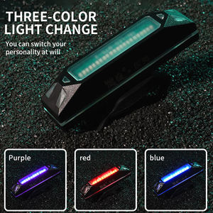 ไฟท้ายจักรยานแบบชาร์จไฟได้ Jayhwan อุปกรณ์เสริมเพื่อความปลอดภัยบนท้องถนน ไฟเตือนสำหรับการขี่จักรยาน - Product Image 2