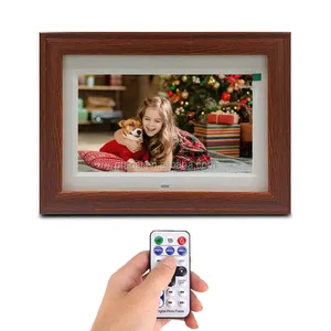 Loop Video Playback Function and 10" Size Wood Digital photo frame 10 inch