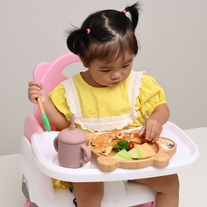 Assiette à ventouse <span class=keywords><strong>en</strong></span> <span class=keywords><strong>bambou</strong></span> pour enfants, motif animaux mignons, <span class=keywords><strong>vaisselle</strong></span> d'apprentissage pour bébés, idéale pour les repas - Product Image 6