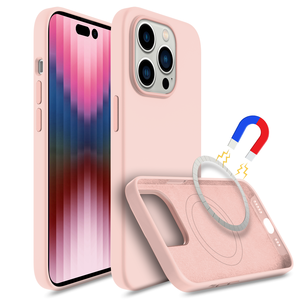 เคสซิลิโคนแม่เหล็กแท้ 100% สำหรับชาร์จไร้สาย สำหรับ iPhone 12 14 Pro Max สินค้าพร้อมส่งจำนวนมาก - Product Image 1