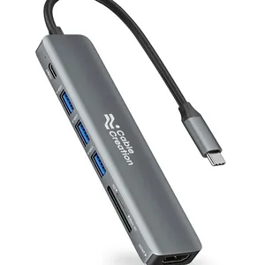 CableCreation 7 ports USB C lecteur de carte Pro Pad USB C Hub adaptateur 7 en 1