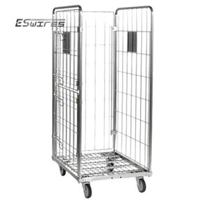 भंडारण गोदाम जस्ती धातु तार जाल वेल्डेड भारी शुल्क फोल्डेबल रसद रोलिंग पिंजरे - Product Image 1