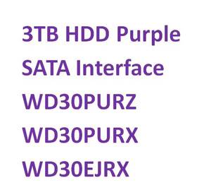 Disco Duro WD30PURX de 3TB Morado Original al por Mayor para Grabador DVR de Seguridad, Almacenamiento para Ordenador de Escritorio, Puerto de Expansión SATA, HDD Reacondicionado - Product Image 2