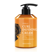 Crème Coiffante Forte Fixation à l'Huile de Ricin Végétale pour Cheveux Bouclés, Hydratante et Volumisante, 280ml