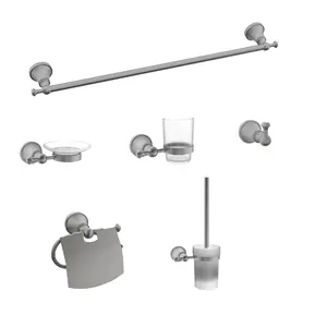 Высокое качество настенный Grey Современная сантехника набор аксессуаров для ванной комнаты