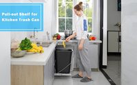 Poubelle coulissante moderne en métal, organiseur de placard de cuisine avec rail coulissant, rangement multifonction durable pour outils
