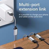 Cable USB-A trenzado de metal y nailon 2 en 1 y 3 en 1 personalizado OEM, cable de datos OTG macho a hembra, extensor USB