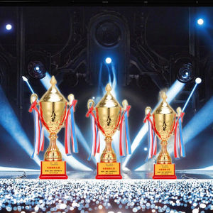 Trophée <span class=keywords><strong>Coupe</strong></span> Grand Trophée Or pour les tournois sportifs Compétitions Football League <span class=keywords><strong>Match</strong></span> Trophée Autre Prix <span class=keywords><strong>du</strong></span> travail d'équipe - Product Image 5