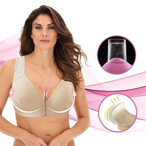Reggiseno <span class=keywords><strong>Masi</strong></span> Plus Size Senza Cuciture Comfort Boost con Chiusura Frontale Elastico Push-up per Taglie Grandi Abbigliamento Premaman - Product Image 1