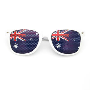 Lunettes de soleil unisexes OEM World Sunglasses Cup, monture noire, rouge, bleue, blanche, légères, avec verres à micro-perforations, lunettes à drapeau, autocollant micro-perforé tendance - Product Image 6