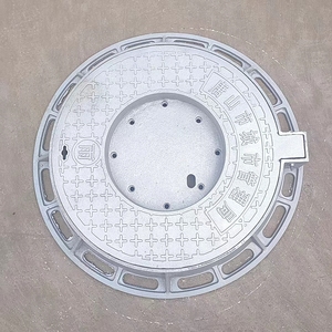 Couvercles de trou d'homme de Ventilation en fonte ductile Grille de drainage routier Couverture de gouttière rectangulaire Couleur noire Modèle demi-poids 600*600*80 - Product Image 2