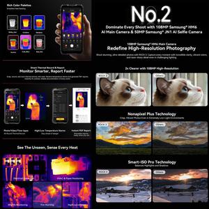 Blackview ROCK 3 Téléphone robuste avec caméra thermique 8 Go + 256 Go, Android 16 MT8781 Helio G100 Octa Core NFC 4G Smartphone étanche - Product Image 5