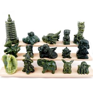 Piedra pulida <span class=keywords><strong>cara</strong></span> <span class=keywords><strong>de</strong></span> calabaza mago decoración <span class=keywords><strong>de</strong></span> Halloween energía cristal curación cuarzo Dragón Volador Xiuyu León Fengshui ornamento - Product Image 1