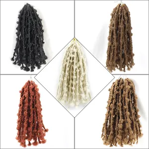 Nhà Máy Bán Buôn Bướm Locs Crochet Tóc Bướm Bob Faux Locs 12Inch Crochet Bện Màu Đen Bướm Locs Cho Phụ Nữ 2020