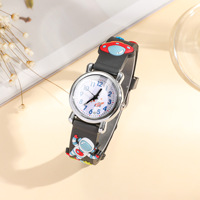 Nouvelle montre à quartz en silicone à motif de dessin animé pour enfants, garçons et filles