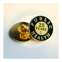 Badge médical personnalisé en métal gravé, émail souple et dur, avec pierre de cristal, plaqué or