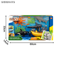 Jouets éducatifs pour enfants, vente chaude, personnalisables, mini-jouets en plastique, nouveau modèle, ensemble d'animaux marins avec bateaux