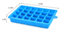 Grilles à glace, outil de bricolage, moule à glace en Silicone à 24 trous, bac à glaçons à pression facile pour enfants avec couvercle, Cube carré