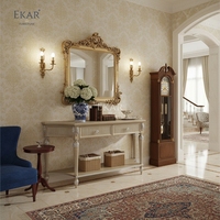 EKAR FURNITURE |   Table console de salon Serenity Silver-Inlay de style provincial