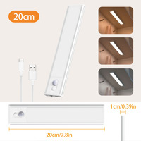 Veilleuse LED à détecteur de mouvement, lot de 2, installation magnétique DIY, température de couleur 3000K/6000K, fonctionne sur piles, pour salon
