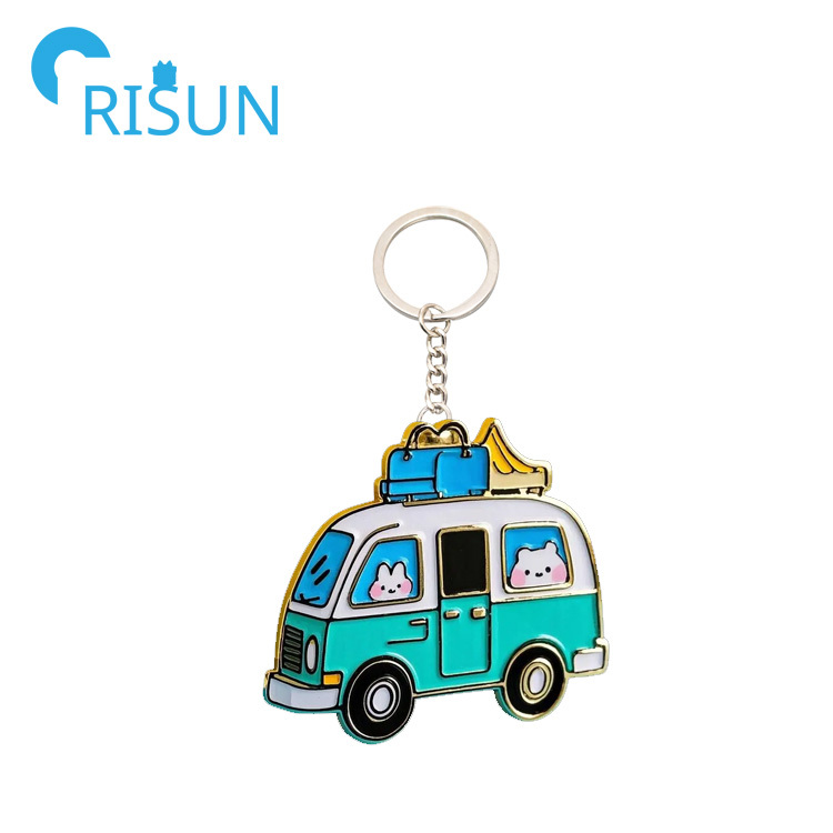 Porte-Clés Caravane Mignons - Lot De 2 Pour Couple - Style Rétro - Idée Cadeau Camping Et Voyage