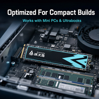 قرص صلب داخلي M.2 2280 NVMe SSD بتصميم نحيف، PCIe 3.0، عرض 22 مم، مناسب لأجهزة الترابوك والكمبيوترات الصغيرة