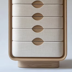 Comodino Moderno di Lusso per Camera dei Bambini, Pannello in Legno Massello con Design in Acciaio Inossidabile di Alta Qualità, Arredamento per Camera da Letto - Product Image 1