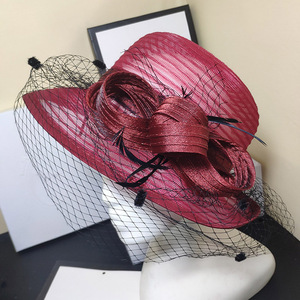 Sombrero para fiesta <span class=keywords><strong>de</strong></span> té, sombrero para fiesta nupcial, flores, ala ancha - Product Image 2